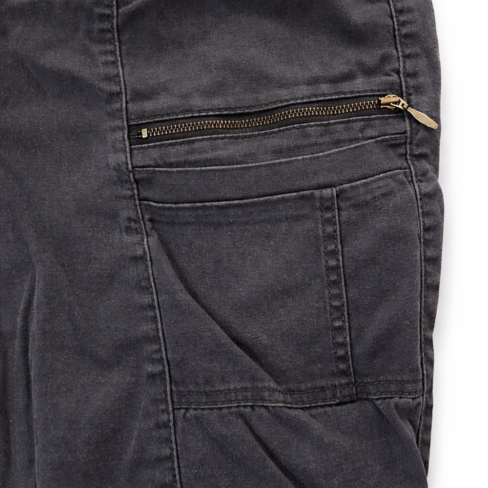 Supplies by Unionbay Skinny Cargo Pants 16 33W Charcoal Gray Zip Pocket Stretch - Picture 2 of 15